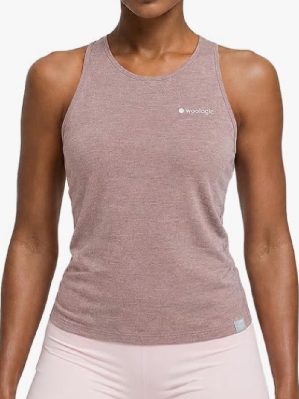 WooLogic 100% Merino Wool Tank Top Racerback Women, Clay Heather, XL, NWT